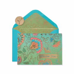 Papyrus Thank You Cards with Envelopes  Floral (12-Count)