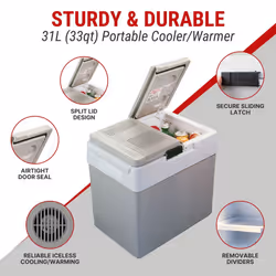 Koolatron Thermoelectric Iceless 12V Electric Cool Box 31L