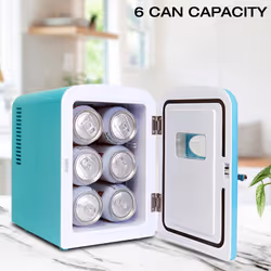 4L Mini Fridge Portable Mini Fridge For Bedrooms Aqua