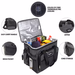 Koolatron Electric Cool Box 25L Cooler Box Portable Cool Bag Grey