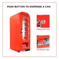 Coca-Cola Retro Vending Machine Style 10 Can Coke Mini Fridge