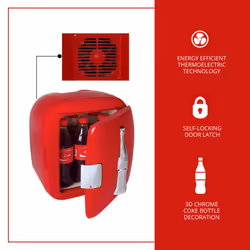 Coke Mini Fridge For Bedrooms 7.9L Small Fridge 12 Can Table Top