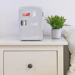 CocaCola Diet Coke Portable Thermoelectric Mini Fridge Cooler/Warmer 12vDC/220v AC home, dorm, car, beverages, snacks, skinca ...