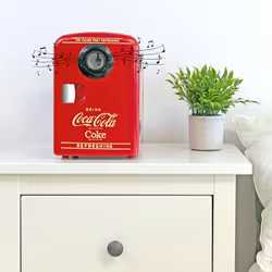 4L Coke Mini Fridge Inbuilt Speaker Portable Mini Fridge For Bedrooms Office Table Top Fridge