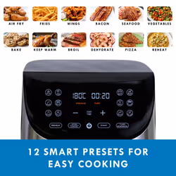 Kenmore 7.8L Air Fryer, Family Size, 1700W, 12 Presets, Programmable