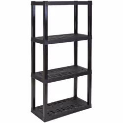 Oskar Heavy Duty 4-Tier Storage Shelf Black Made in Canada