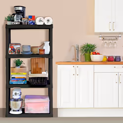 Oskar Heavy Duty 4-Tier Storage Shelf Black Made in Canada