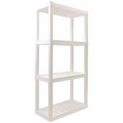 Oskar 4 Tier Large Plastic Shelving Unit Heavy Duty Storage Shelf