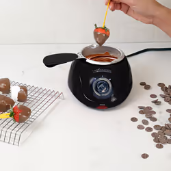 Total Chef Black Chocolatiere Mini Fondue Pot and Candy-Maker