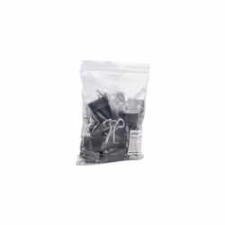 Universal Medium Binder Clips  Steel Wire  5/8"""" Cap  1-1/4"""" Wide  Black/Silver  12/Pack  36 Total