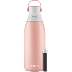Brita Stainless Steel Premium Filtering Water Bottle  BPA-Free  Reusable  Insulated  Replaces 300 Plastic Water Bottles  Filter Lasts 2 Months or 40 G