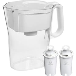 Brita Large 10 Cup Water Filter Pitcher with Smart Light Filter Reminder and 2 Standard Filtes  Made Without BPA  White (Packaging May Vary) (1512822)