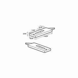 CRL White Tilt Latch; 1-3/8"" Screw Holes - Package