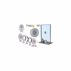 CRL Satin Anodized Finish Aluminum No-Draft Speak-Thru