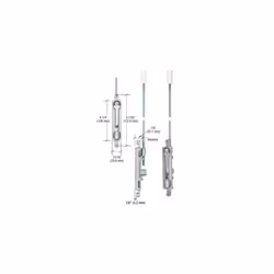 C.R. LAURENCE DL2210A18 CRL Aluminum 1/8"" Offset Flush Bolt