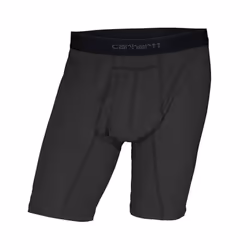 Carhartt Men's 8"" Inseam Cotton Polyester 2 Pack Boxer Brief Black