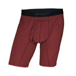 Carhartt Men's 8"" Inseam Cotton Polyester 2 Pack Boxer Brief  Fired B