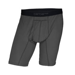 Carhartt Men's 8"" Inseam Cotton Polyester 2 Pack Boxer Brief  Shadow