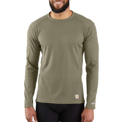 carhartt Mens Base Force Midweight classic crew  Burnt Olive  Small