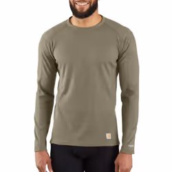 carhartt Mens Base Force Midweight classic crew Burnt Olive 4X-Large