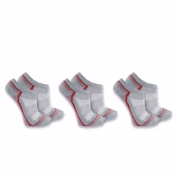 Carhartt Women's Force Midweight Low Cut Sock 3 Pack  Grey  Large