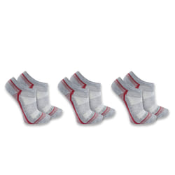 Carhartt Women's Force Midweight Low Cut Sock 3 Pack  Grey  Large