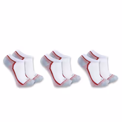 Carhartt Women's Force Midweight Low Cut Sock 3 Pack White Large