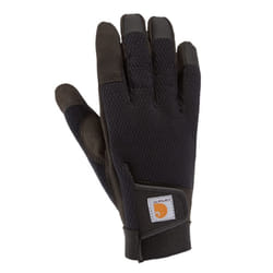 Carhartt Men's Synthetic Leather High Dexterity Touch Sensitive Secure Cuff Glove, Black, Medium