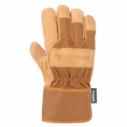 Carhartt Men's Insulated Grain Leather Work Glove with Safety Cuff Brown Medium 1 Pair