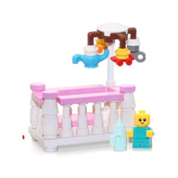 LEGO Baby MiniFigure in Girl Crib (with Spinning Mobile) Very Cute