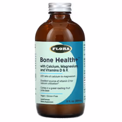 Flora, Bone Health+ with Calcium, Magnesium, and Vitamins D & K, Liquid, 8 fl oz (236 ml)