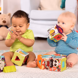 B. Toys â ABC Block Party Baby Blocks â Soft Fabric Building Blocks for Toddlers â Educational Alphabet Blocks with 6 Textured Toy Blocks & 5