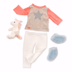 Our Generation Unicorn Wishes PJ Dolls Outfit