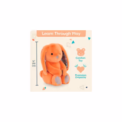 toys â Plush Bunny - Super Soft Stuffed Animal - Washable Rabbit Toy - HappyHues for Babies and Toddlers - 0 Months +, Coral Orange