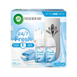 Air Wick Automatic Air Freshener Spray Starter Kit (Gadget + Refill)  Fresh Linen  Air Freshener  Essential Oils