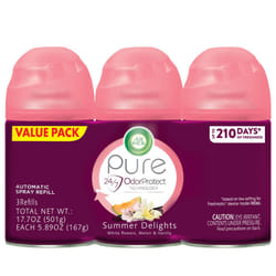 Air Wick Automatic Air Freshener Spray Refill  Summer Delights  3ct  Essential Oils  Odor Neutralization