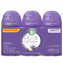 Air Wick Automatic Air Freshener Spray Refill Lavender & Chamomile 3ct Essential Oils Odor Neutralization