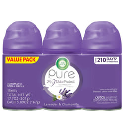 Air Wick Automatic Air Freshener Spray Refill  Lavender & Chamomile  3ct  Essential Oils  Odor Neutralization