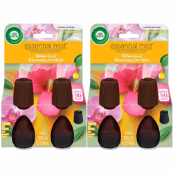 Air Wick Essential Mist Diffuser Oil Refills 4 Count Hibiscus & Blooming Orchids Spring Scent Air Freshener Fragrance Spray ...