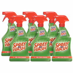 Spray N'Wash Pre-treat Laundry Stain Remover Bottles Clear 1.37 Pound Pack of 6 132 Fl Oz