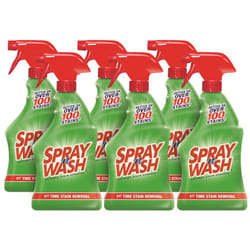 Spray N'Wash Pre-treat Laundry Stain Remover Bottles  Clear  1.37 Pound Pack of 6  132 Fl Oz