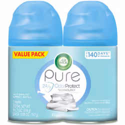 Air Wick Automatic Air Freshener Spray Refill Fresh Linen 2ct Essential Oils Odor Neutralization