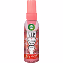 Air Wick V.I.P. Pre-Poop Toilet Spray Up to 100 uses Contains Essential Oils Rosy Starlet Scent Travel size 1.85 oz Hol ...