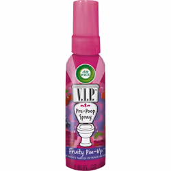 Air Wick V.I.P. Pre-Poop Toilet Spray Up to 100 uses Contains Essential Oils Fruity Pin-up Scent Travel size 1.85 oz Ho ...