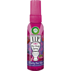 Air Wick V.I.P. Pre-Poop Toilet Spray  Up to 100 uses  Contains Essential Oils  Fruity Pin-up Scent  Travel size  1.85 oz  Holiday Gifts  White Elepha