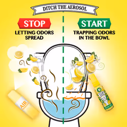 Air Wick V.I.P. Pre-Poop Toilet Spray  Up to 100 uses  Contains Essential Oils  Fruity Pin-up Scent  Travel size  1.85 oz  Holiday Gifts  White Elepha