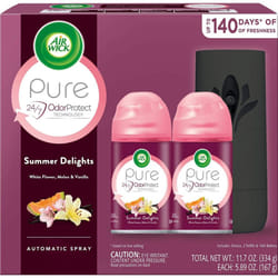 Air Wick Automatic Spray Starter Kit (Gadget + 2 Refills)  Summer Delights  Essential Oils  Air Freshener  Odor Neutralization