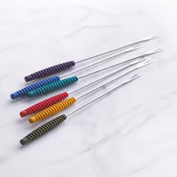 Trudeau Meat Forks with Silicone Handles Fondue Set  Standard  Multicolored
