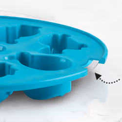 Trudeau Bakeware Cookie Pan Bunnies  9-Inch  Aqua