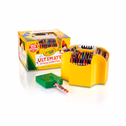 Crayola Ultimate Crayon Caddy with Lid and Sharpener  152 Crayons (520030)